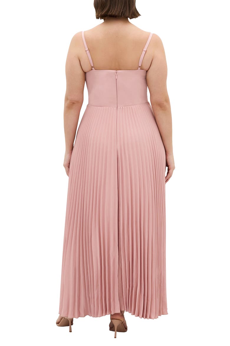 Ariana Pleated Sleeveless Dress, Alternate, color, VINTAGE ROSE