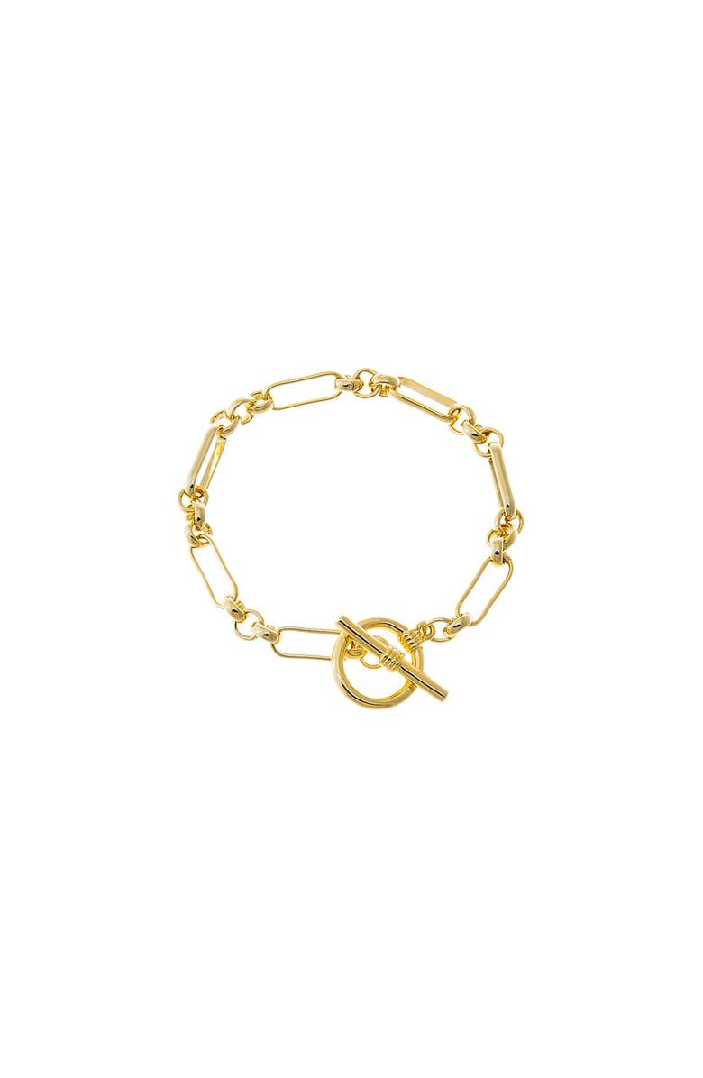 BY ADINA EDEN Mixed Link Toggle Bracelet, Main, color, Gold