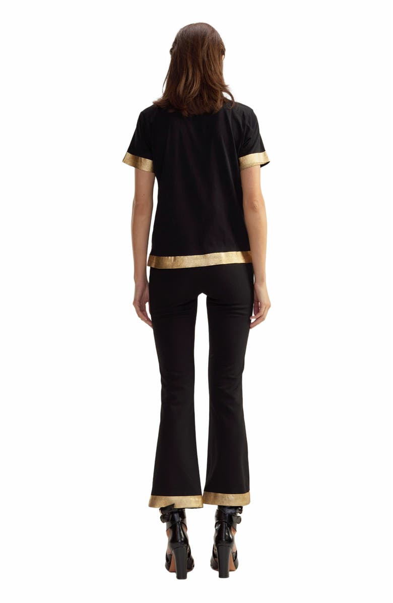 Cynthia Rowley Athena Cropped Pants, Alternate, color, Black