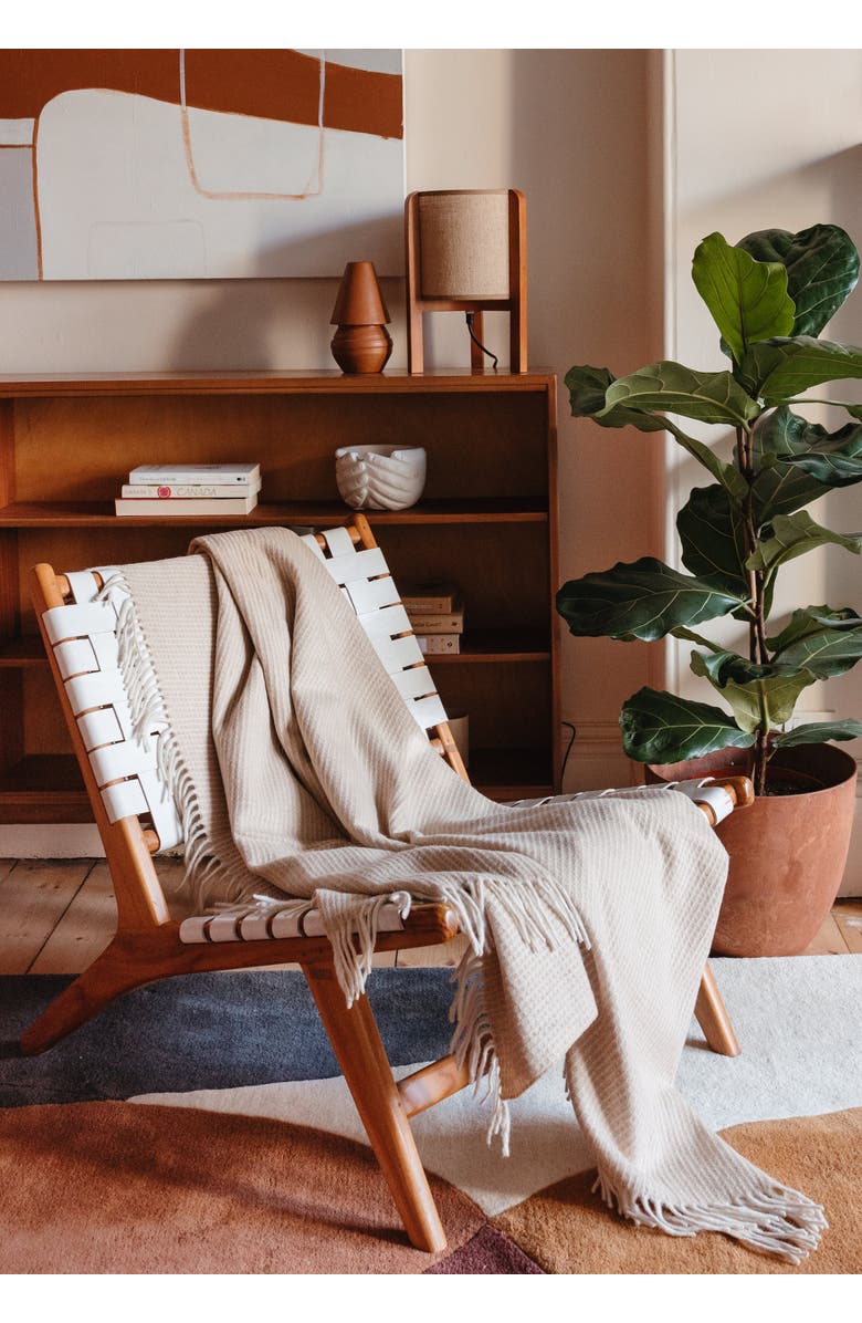 TBCo Recycled Wool Waffle Throw Blanket, Alternate, color, Camel Waffle