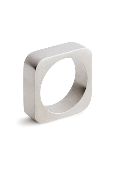 Square Ring in Solid Sterling Silver