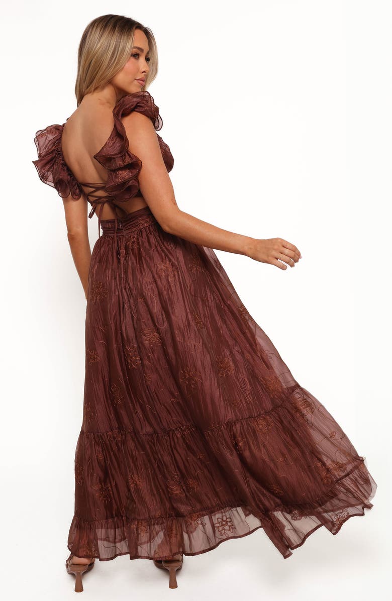 Petal & Pup Harmony Floral Maxi Dress, Alternate, color, Brown Floral