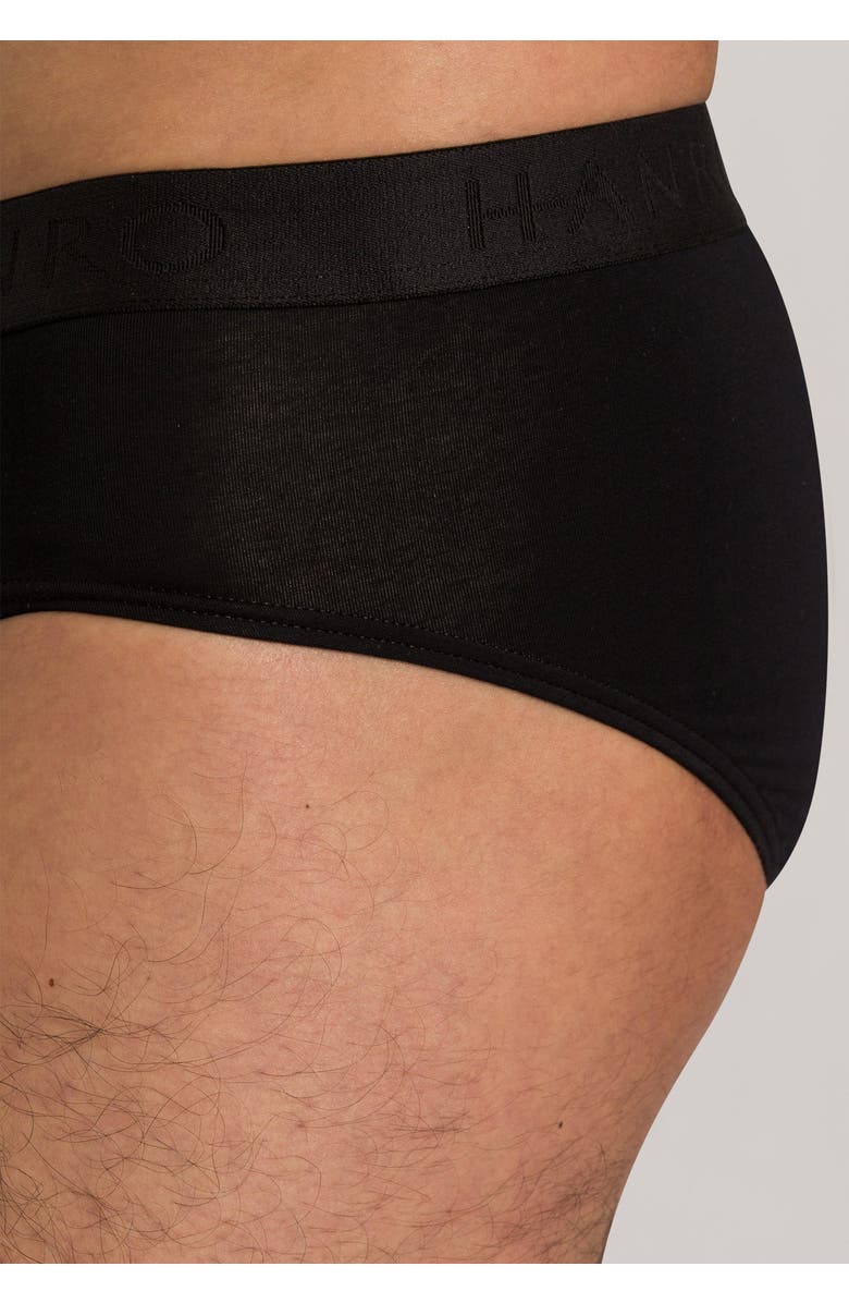 Hanro Cotton Essentials Cotton Brief, Alternate, color, All Black