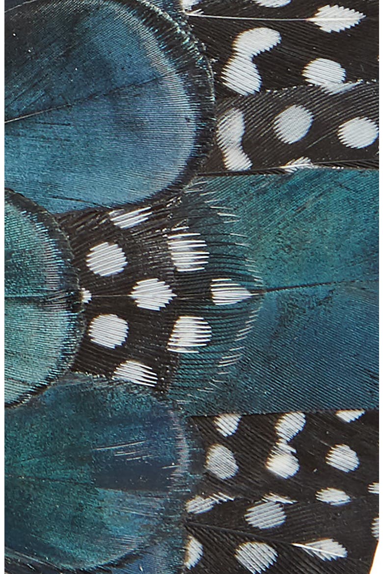 Scarab Feather Bow Tie, Alternate, color, BLUE/ GREEN