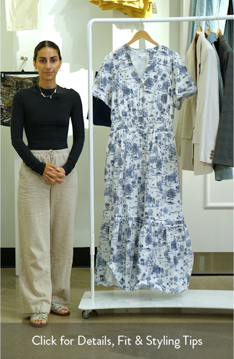 Renzo Toile Cotton Poplin Maxi Dress, sales video thumbnail