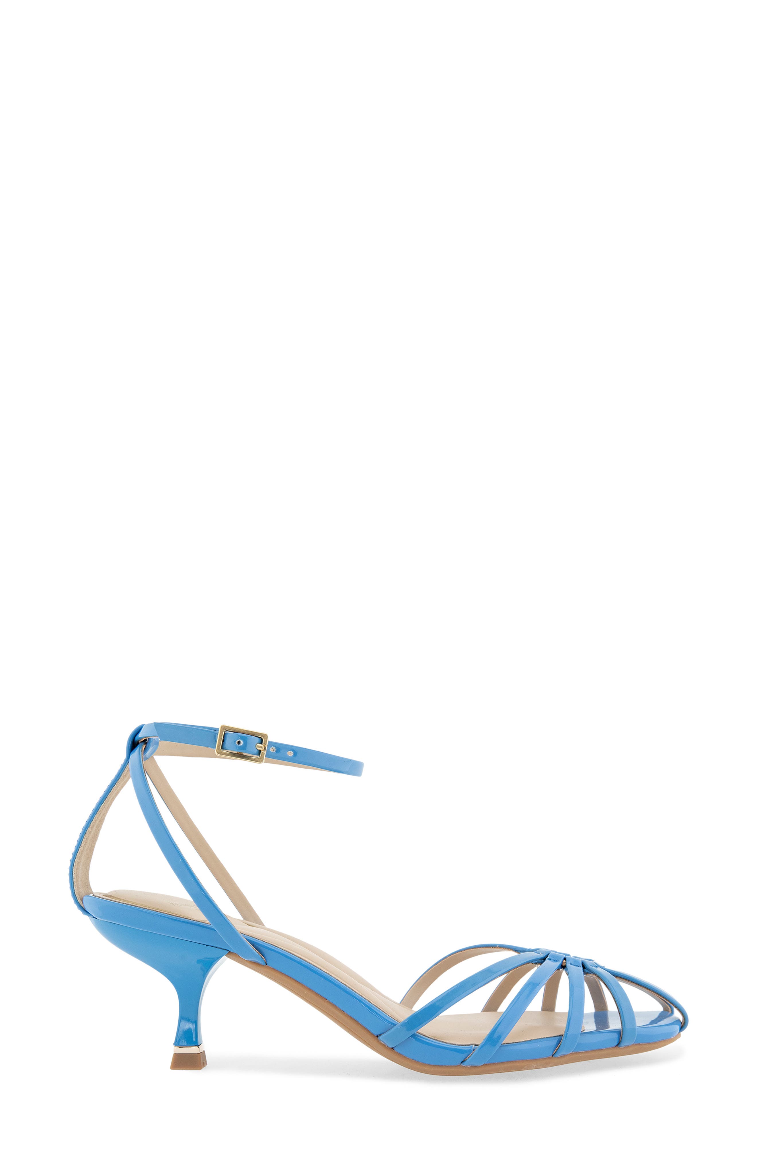 Genevieve Ankle Strap Sandal, Alternate, color, BLUE PATENT