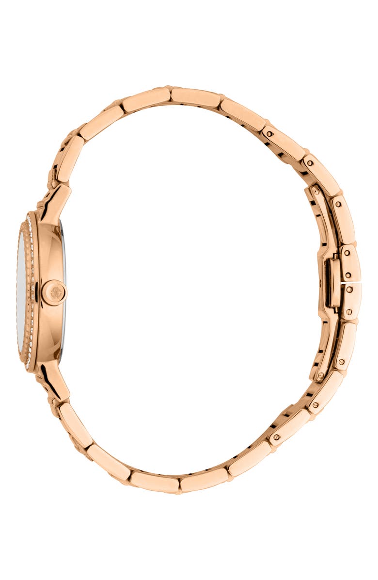 Roberto Cavalli Crystal Bracelet Watch, 30mm, Alternate, color, Rose Gold