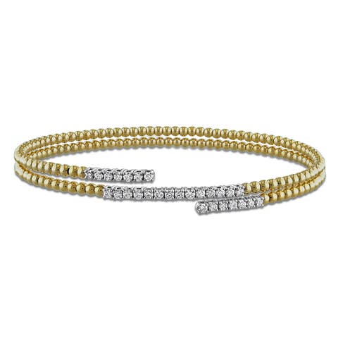 Diamond Bangle 14k Two-Tone
