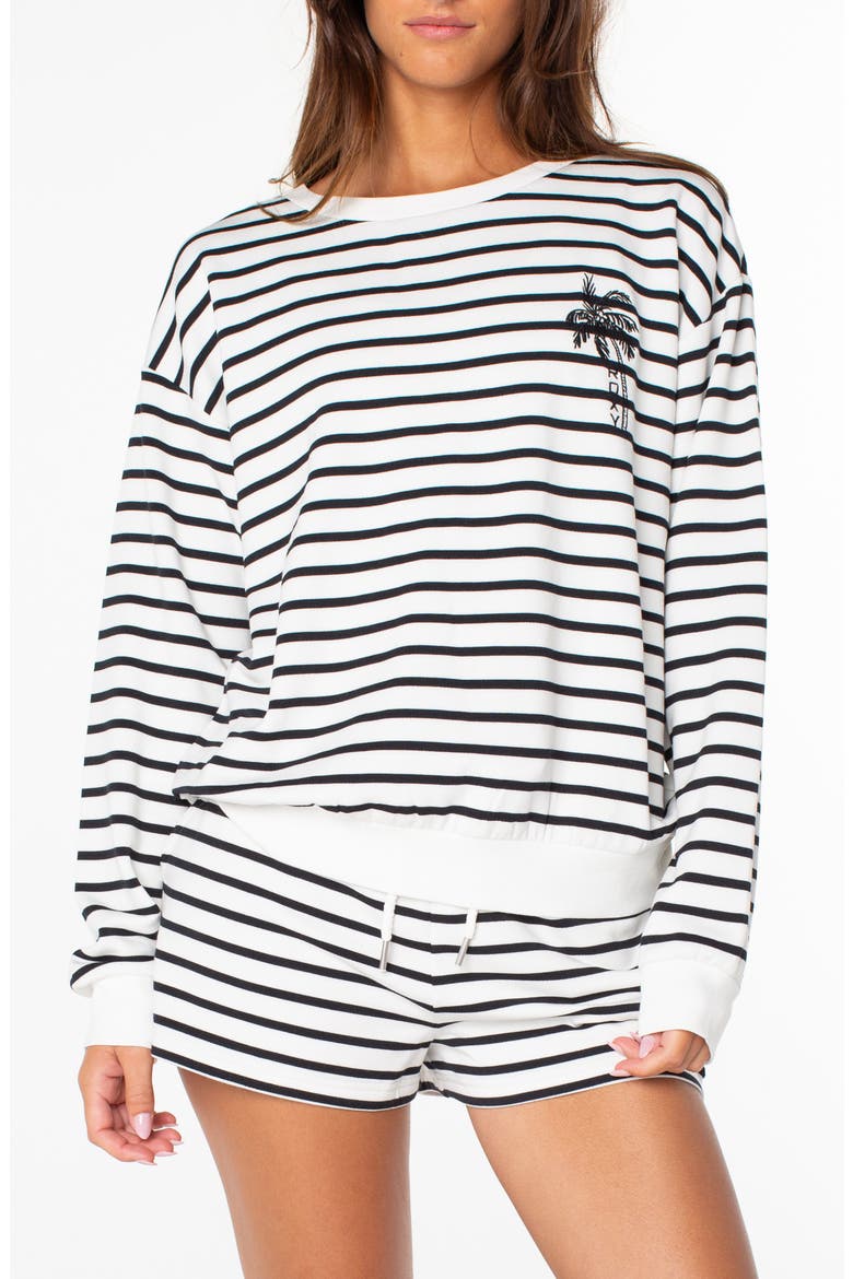 Surfing By Moonlight Stripe Sweatshirt, Main, color, ANTHRACITE