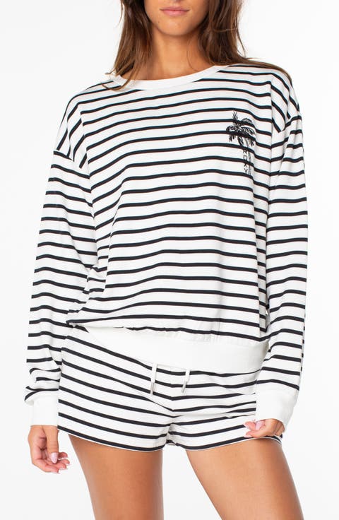 Surfing By Moonlight Stripe Sweatshirt