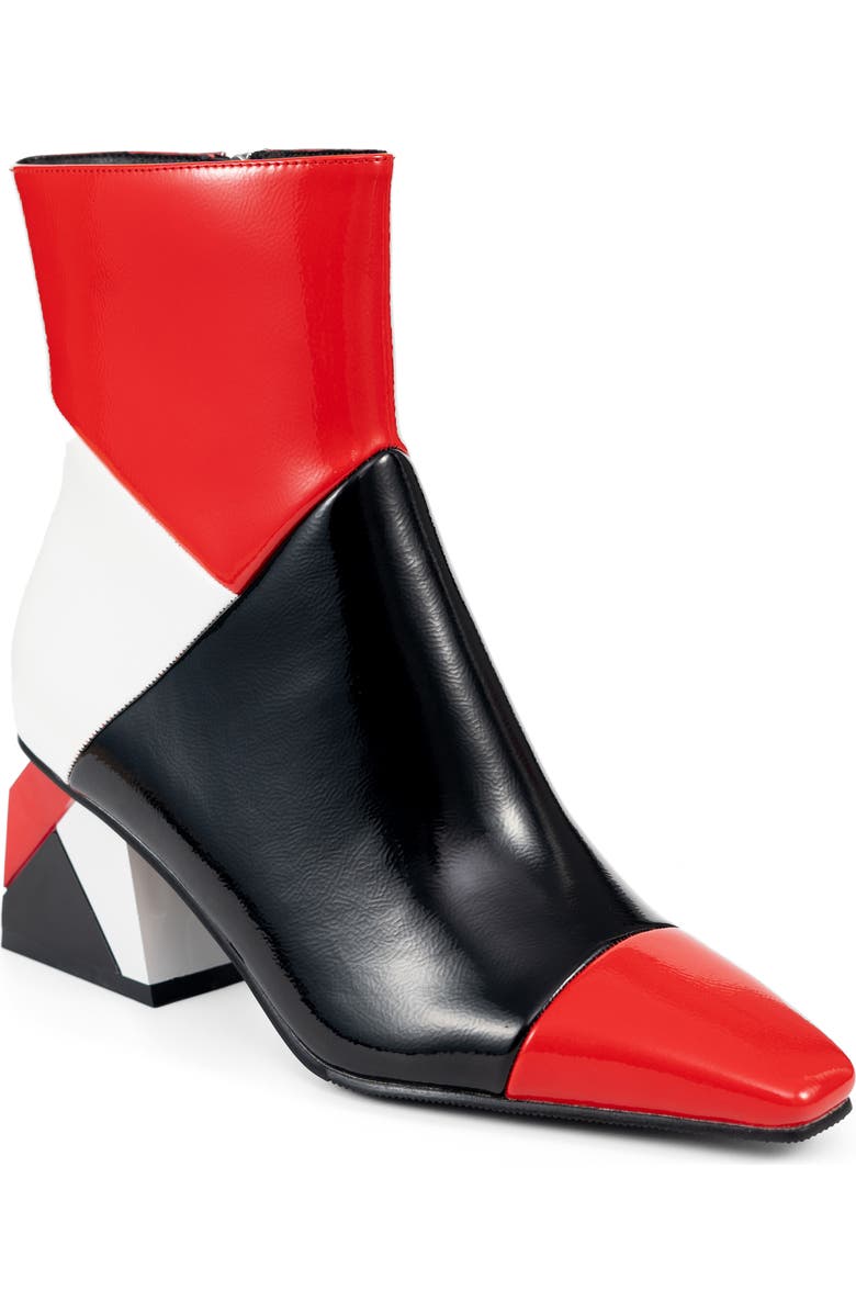 NINETY UNION Sienna Colorblock Bootie, Main, color, Black Multi