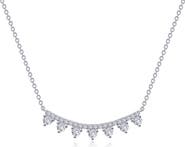 Lafonn Simulated Diamond Curved Bar Pendant Necklace