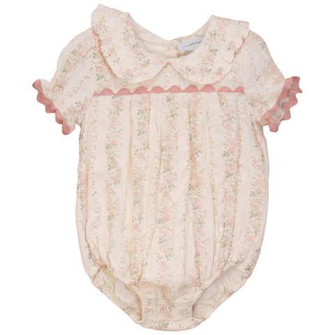 Stripe Floral Bubble Romper (Baby)