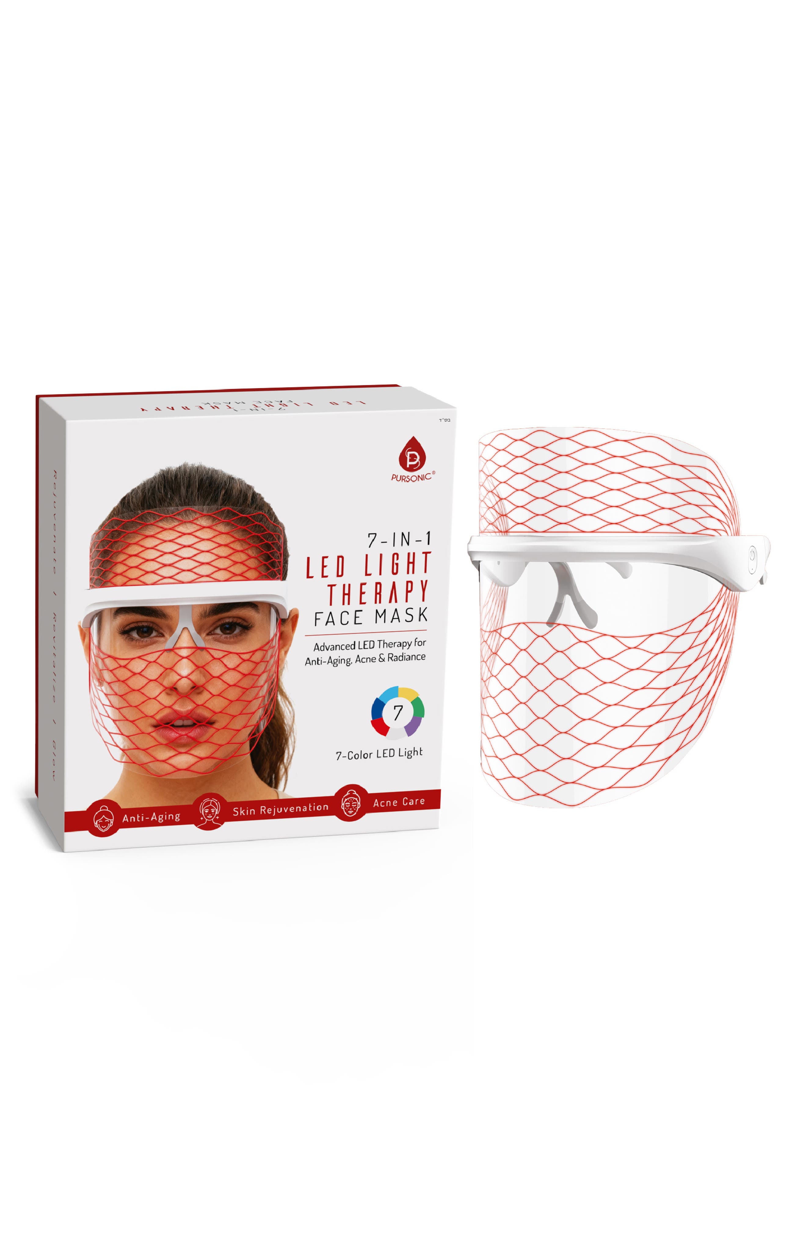 7-in-1 LED Light Therapy Face Mask
