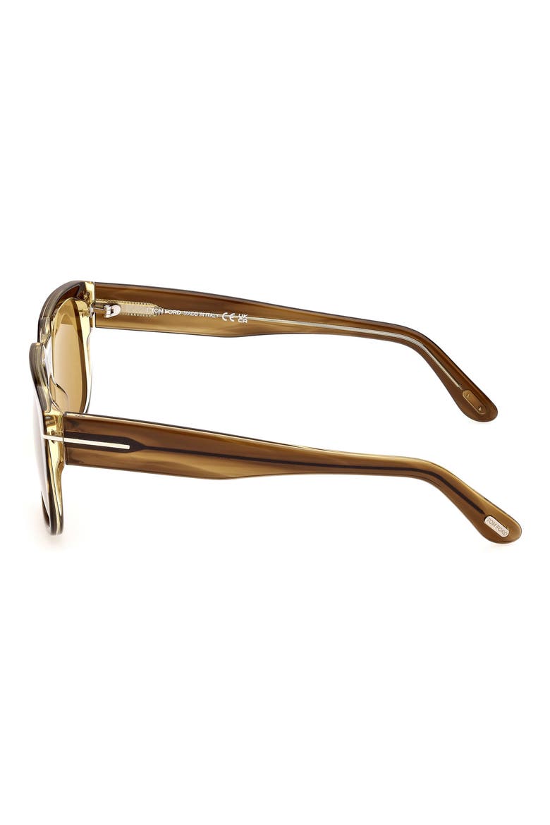 56mm Square Sunglasses, Alternate, color, COLORED HAVANA / BROWN