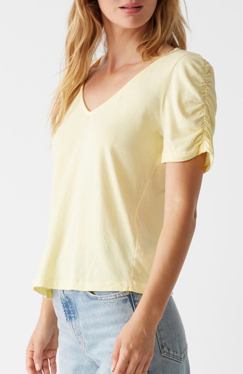 Michael Stars Josie V-neck Shirt In Lemonade