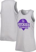 SOFT AS A GRAPE Women's Soft as a Grape Gray Colorado Rockies Tri-Blend Tank Top