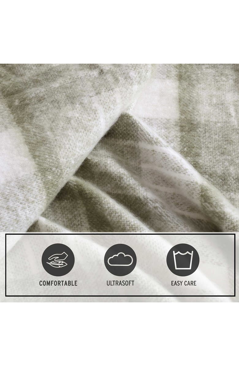 Eddie Bauer Hearthstone Plaid Reversible Throw Blanket, Alternate, color, Light Beige Multi