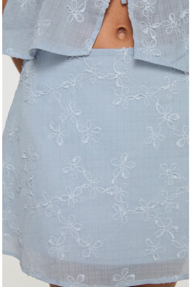 All My Friends Floral Embroidered Miniskirt, Alternate, color, BLUE