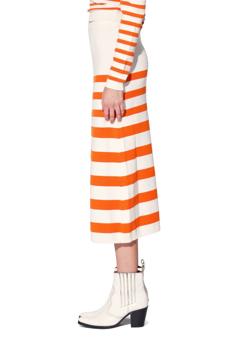 Lidia Stripe Skirt, Alternate, color, ORANGE CRUISE STRIPE
