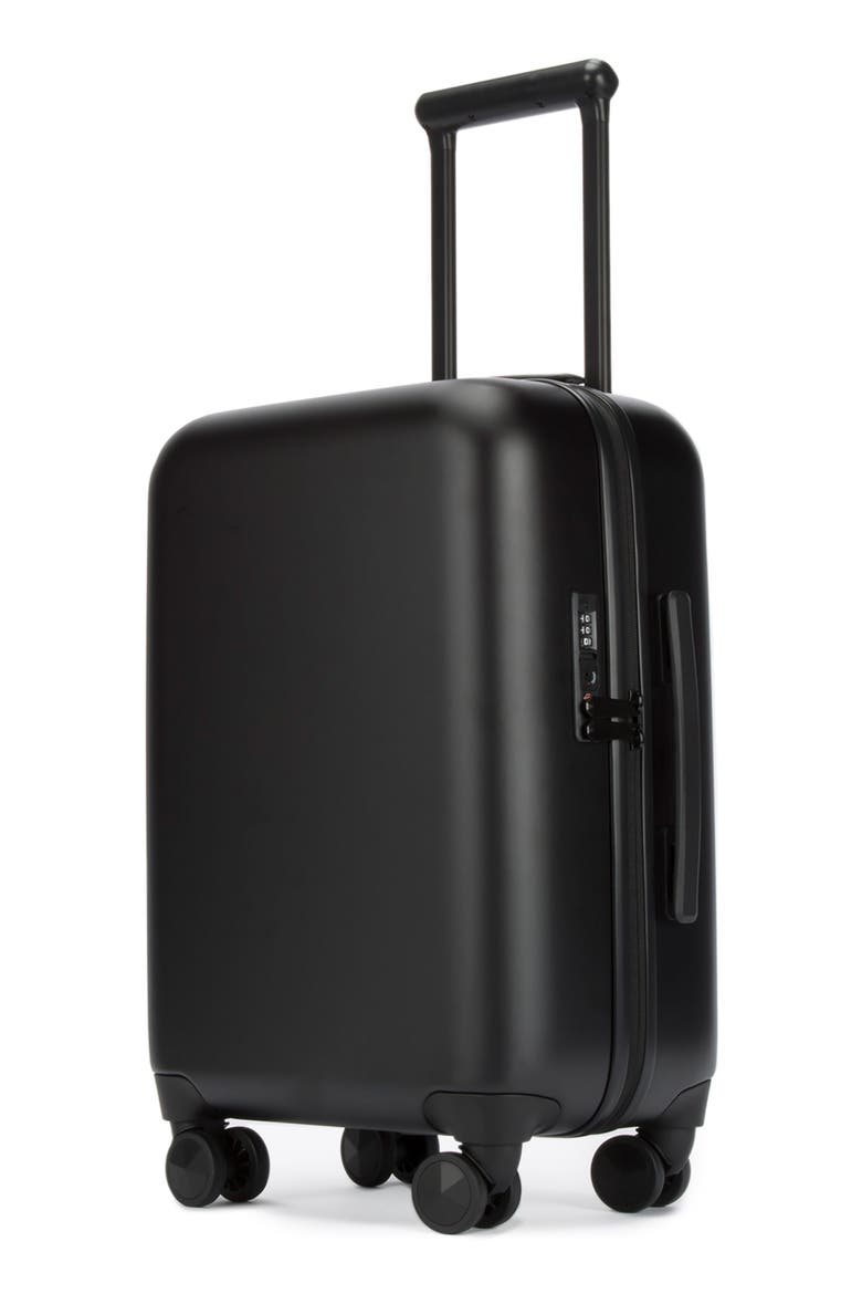 So Connected 22-Inch Charging Spinner Suitcase, Main, color, MATTE BLACK
