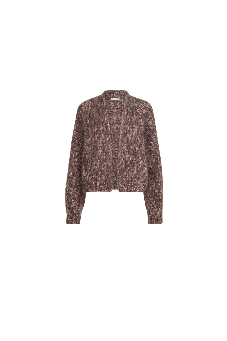 Malfilé mohair cardigan, Main, color, Purple