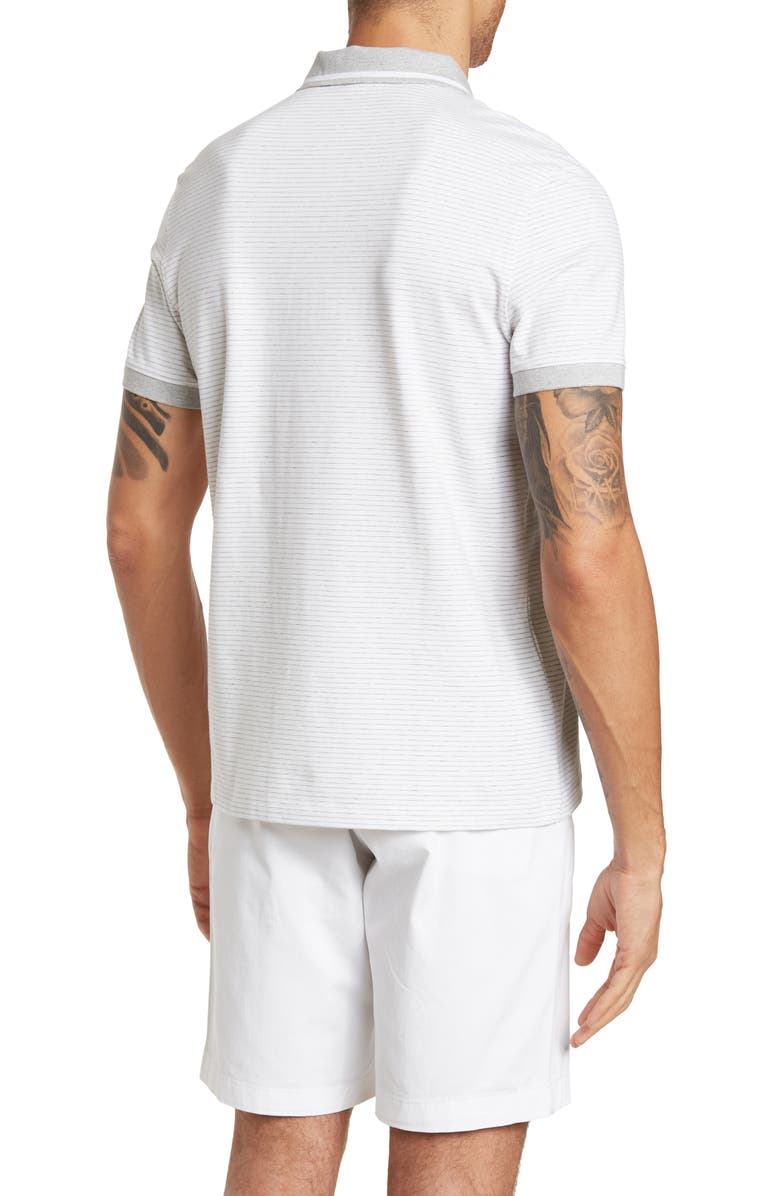 Michael Kors Tipped Stripe Print Polo, Alternate, color, 