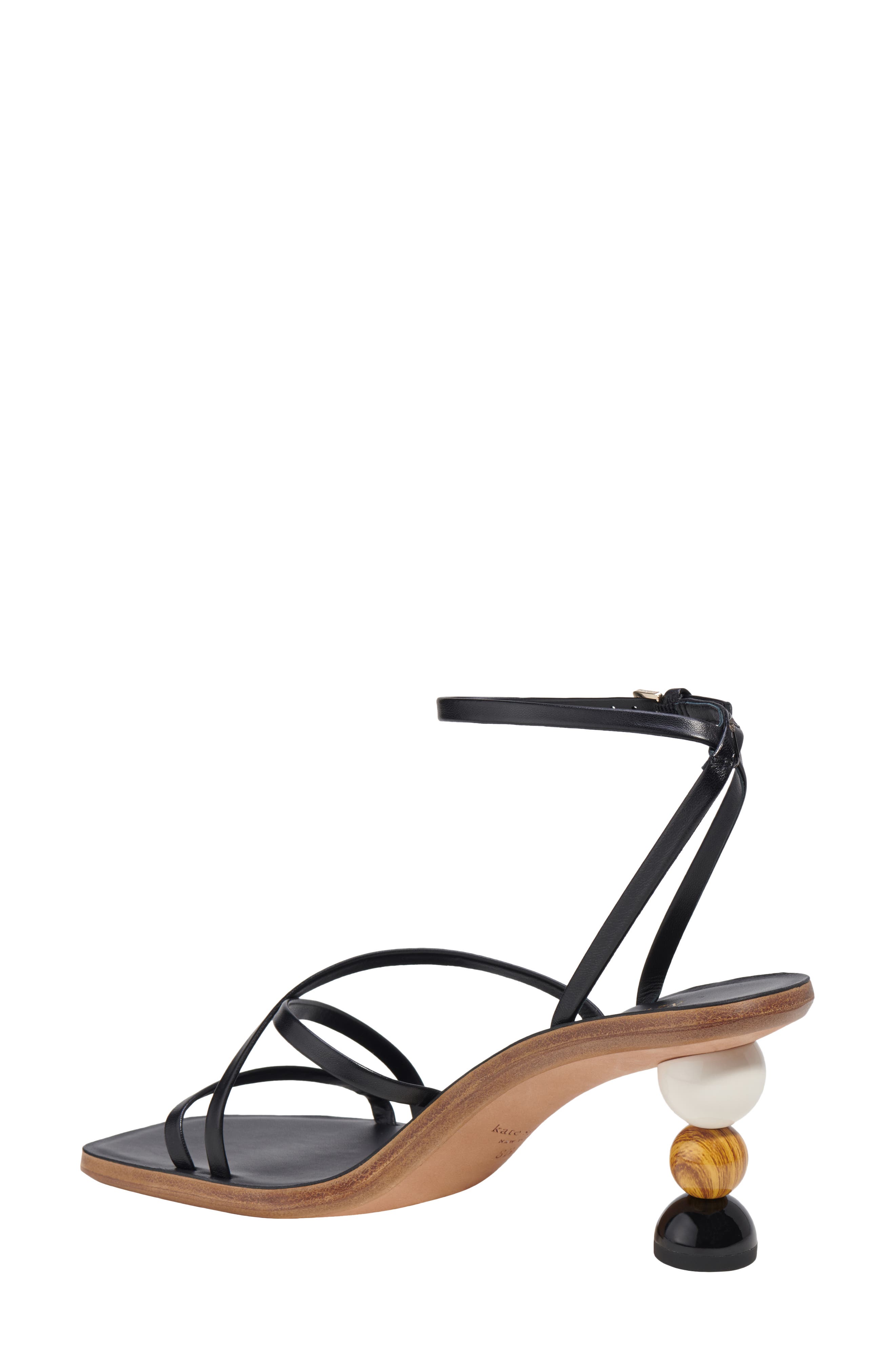 Kate Spade New York charmer strappy sandal, Alternate, color, Black Multi.