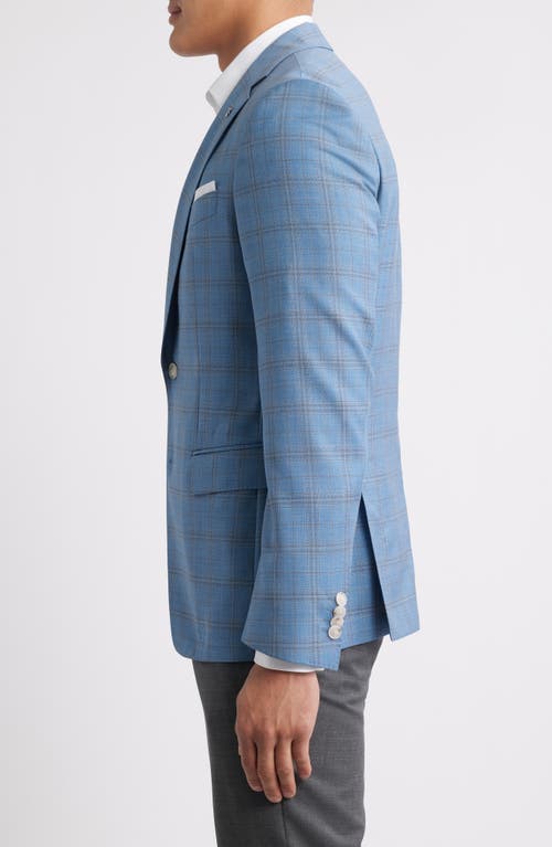 Hugo Boss Boss Hutson Plaid Virgin Wool Sport Coat In Blue