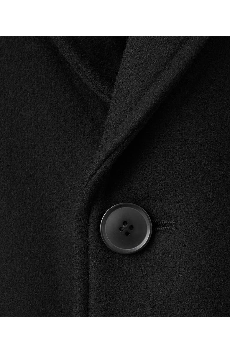 MANGO Wool Blend Single Breasted Coat, Alternate, color, Black