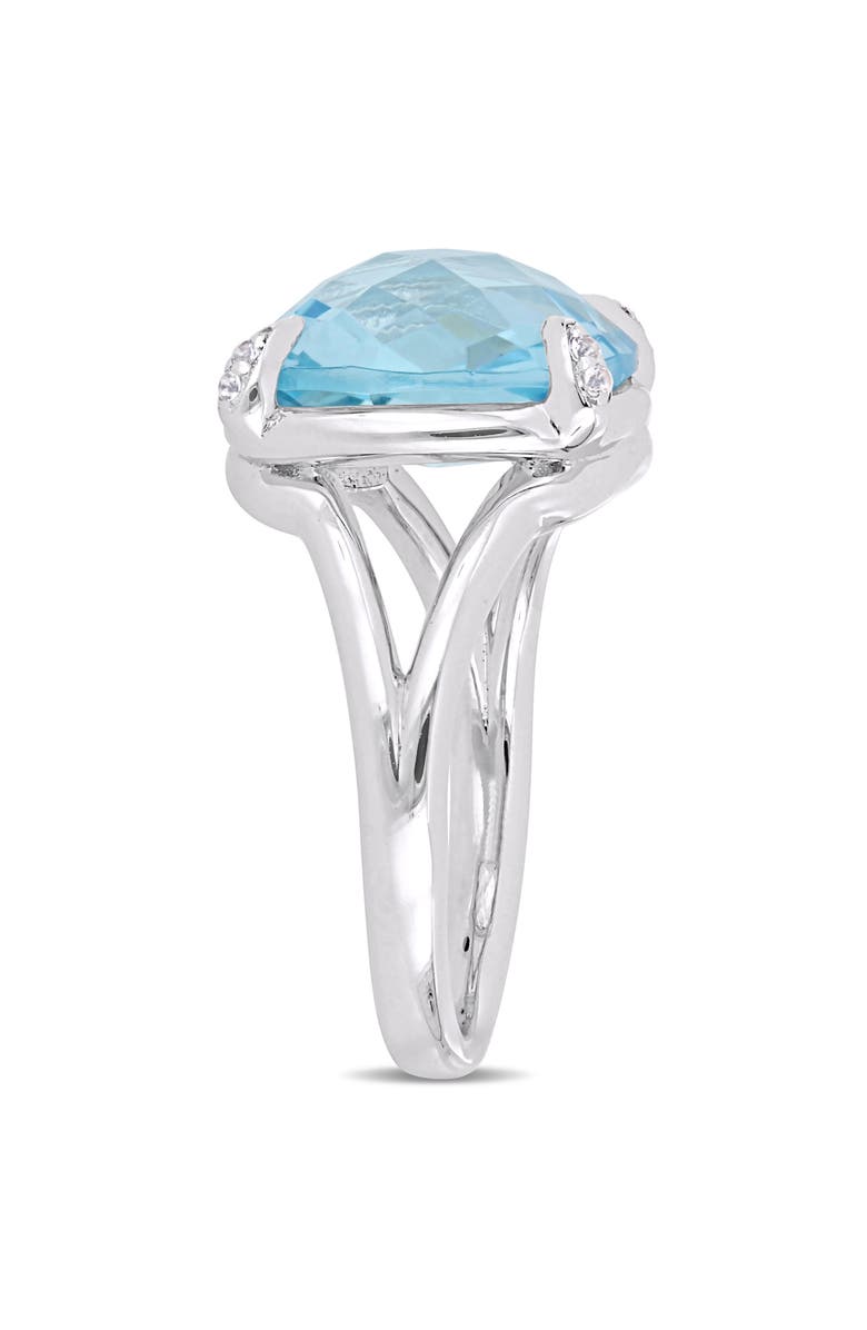 Julianna B. Blue & White Topaz Cocktail Ring, Alternate, color, Topaz