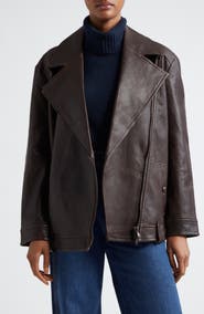 Veronica Beard Thandie Leather Dickey Jacket