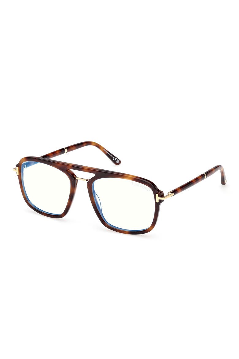 54mm Navigator Blue Light Blocking Glasses, Alternate, color, CLASSIC HAVANA YELLOW GOLD