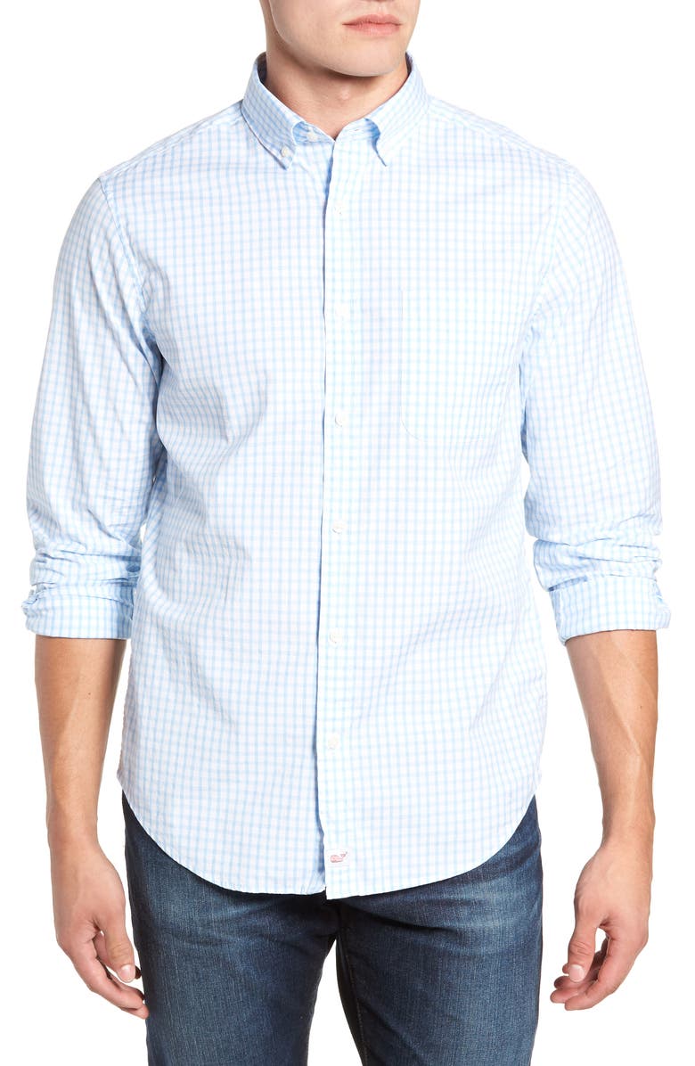 vineyard vines Micro Graph Classic Fit Check Sport Shirt, Main, color, 