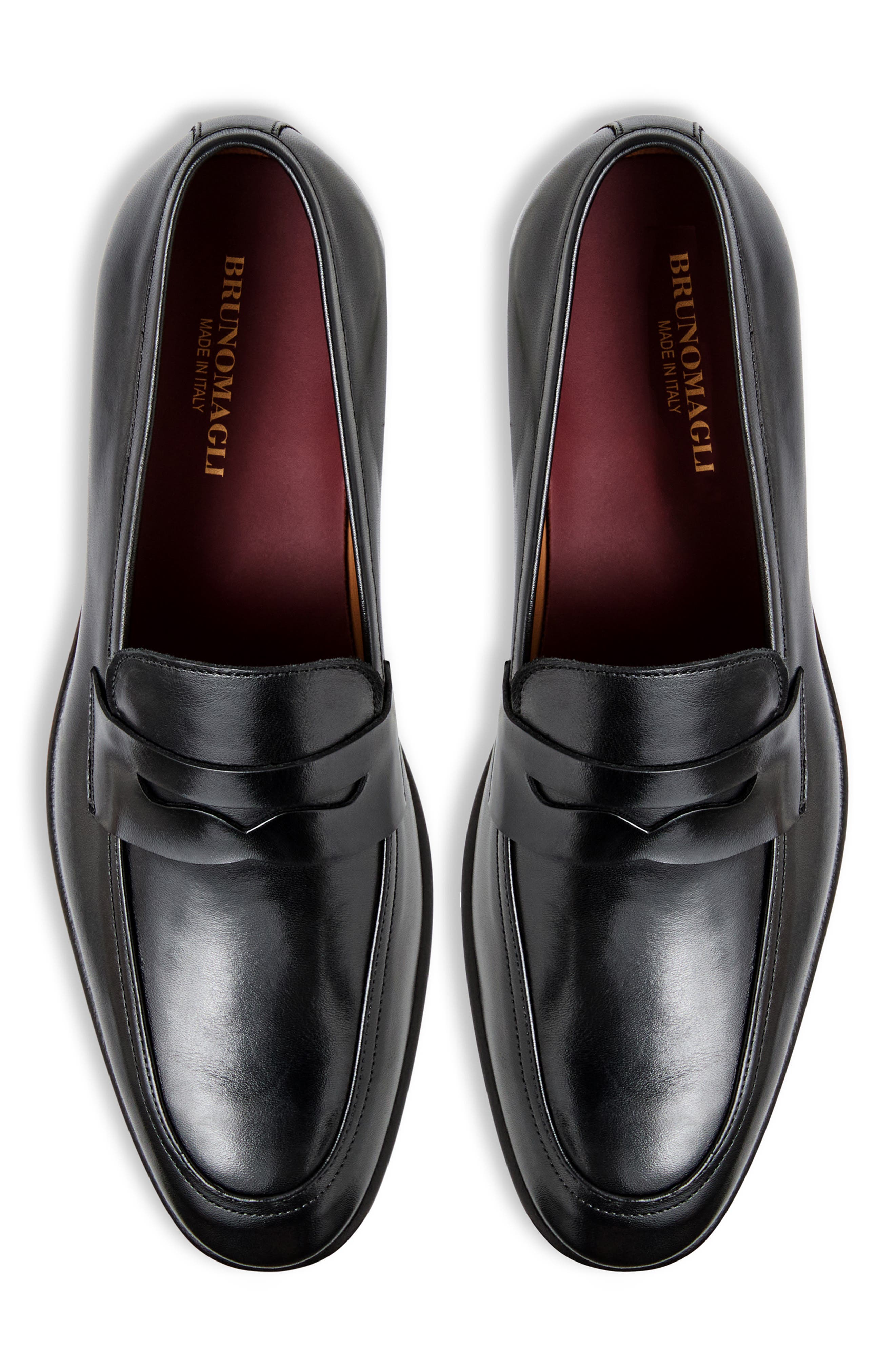 Bruno Magli Verona Apron Toe Penny Loafer, Alternate, color, Black