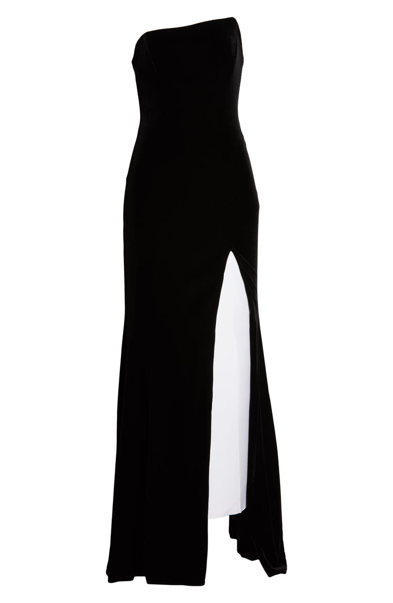 Xscape Evenings Xscape Strapless Velvet Gown, Alternate, color, 