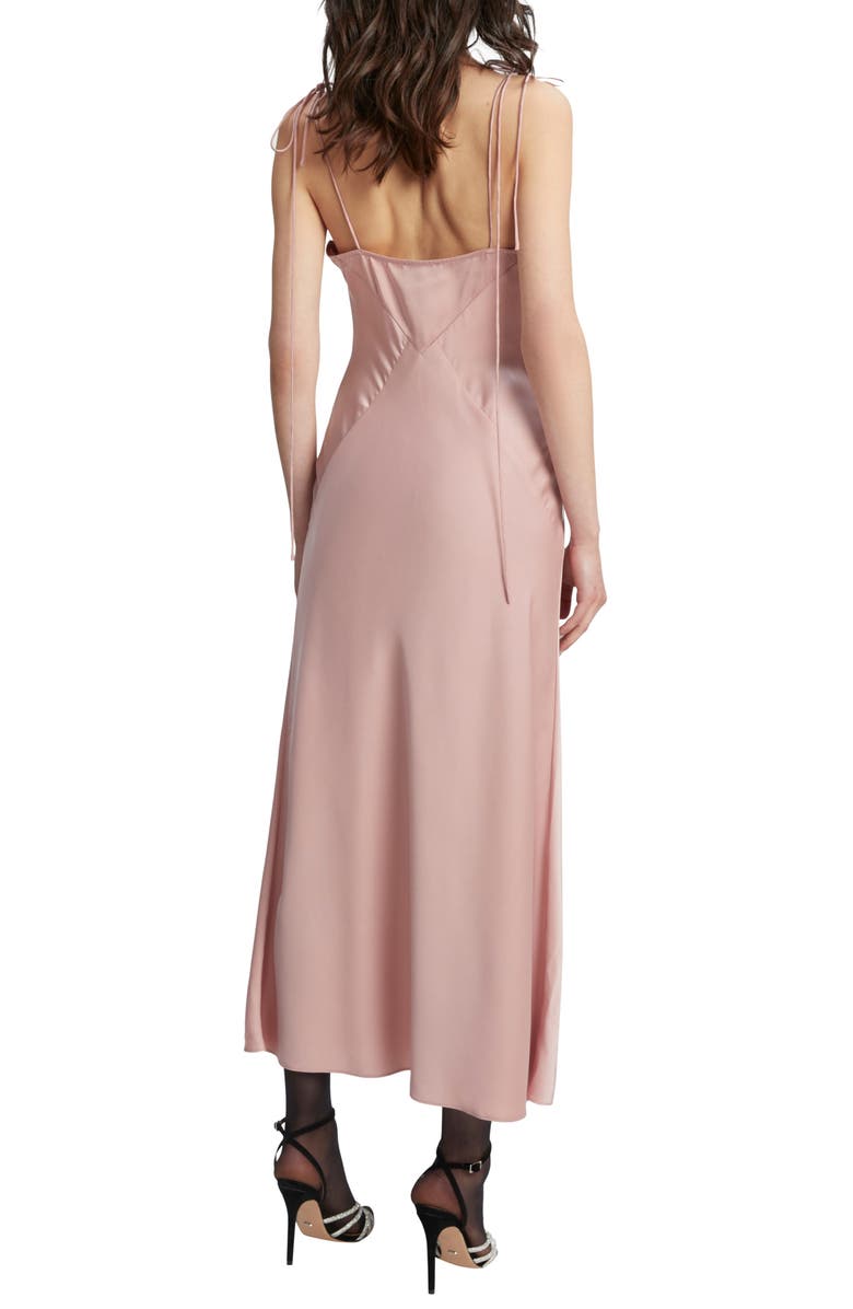 Bardot Eleta Satin Ruffle Cup Slipdress, Alternate, color, 