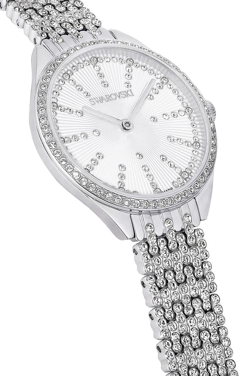 Swarovski Attract Bracelet Watch, 30mm, Alternate, color, Silver