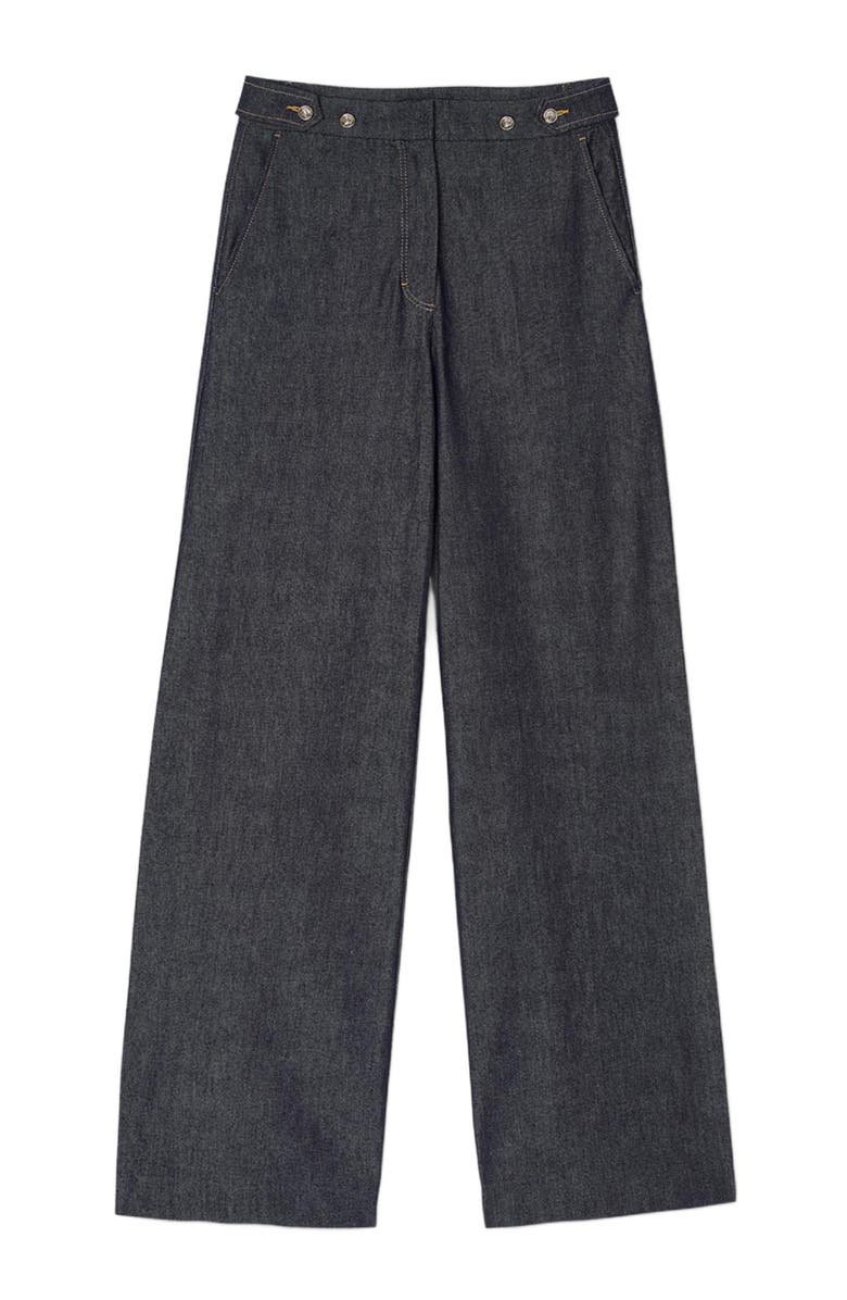 SANDRO Raw denim wide-leg jeans, Alternate, color, 