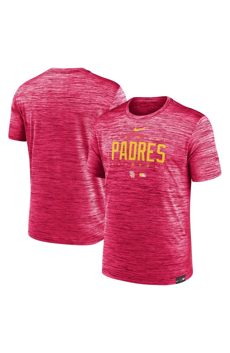 Nike Men's Nike Pink San Diego Padres City Connect Velocity Practice Performance T-Shirt, Main, color, Pink
