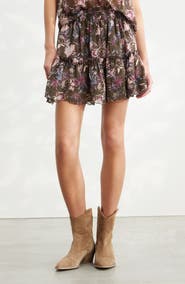 Treasure & Bond Floral Print Chiffon Miniskirt