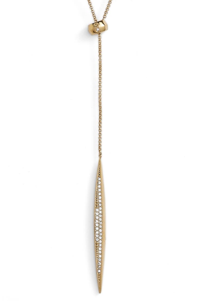 'Tattoo' Encrusted Lariat Necklace, Alternate, color, GOLD