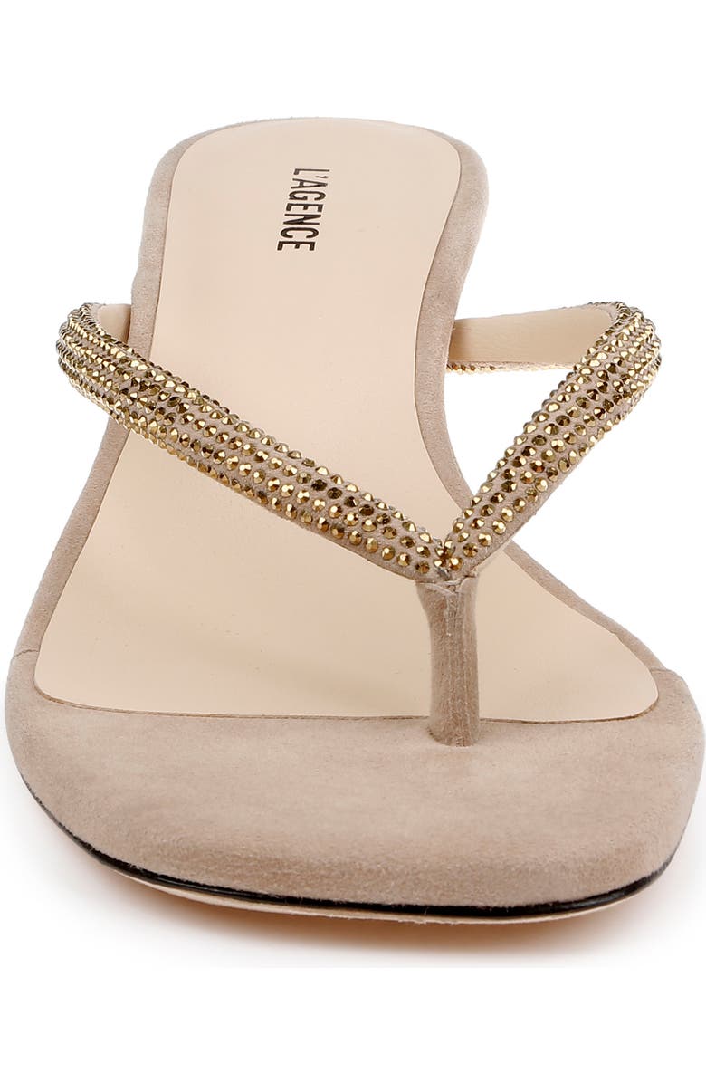 L'AGENCE Hortense Kitten Heel Sandal, Alternate, color, Almond Nude