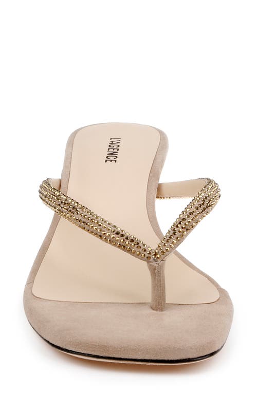 L Agence Hortense Sandal In Almond Nude