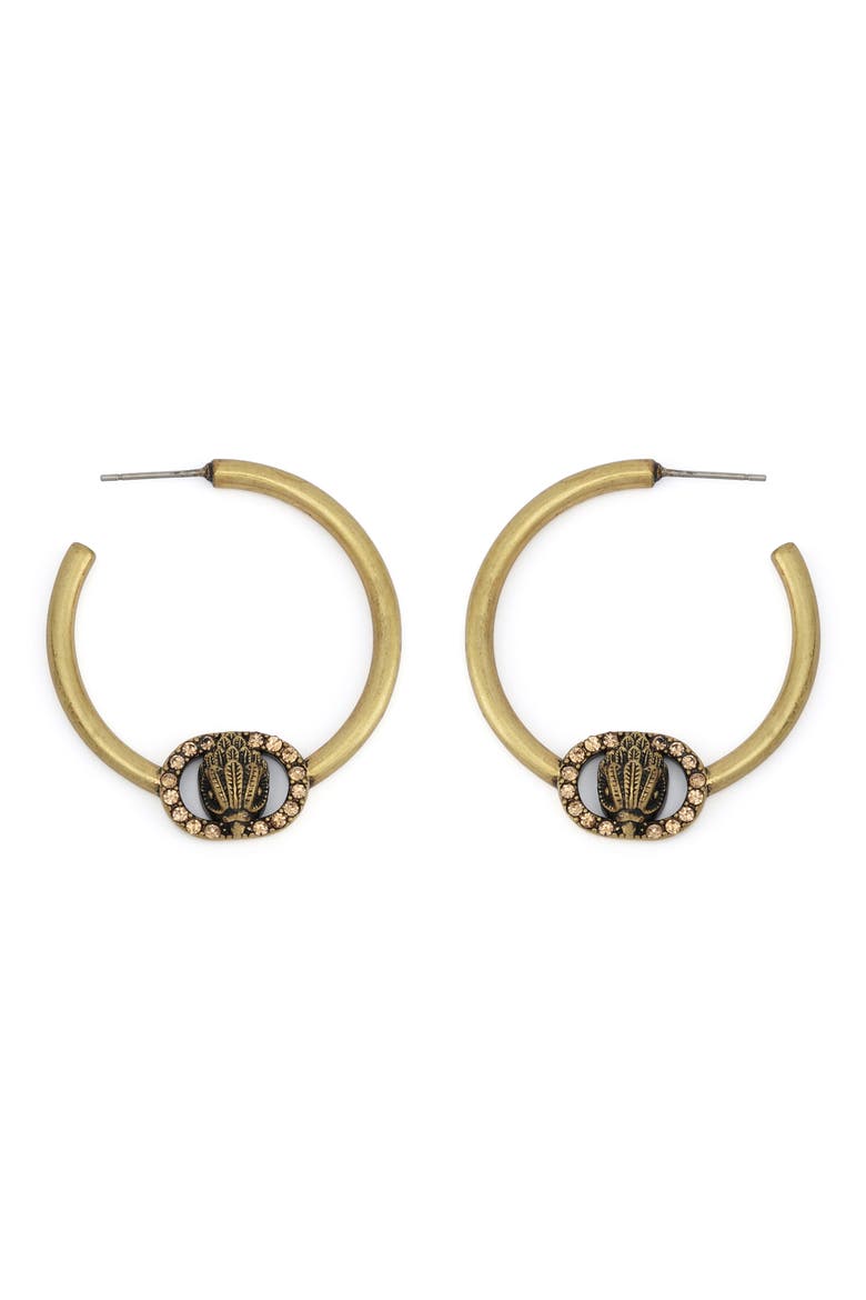 Medium Chelsea Hoop Earrings, Alternate, color, BRASS