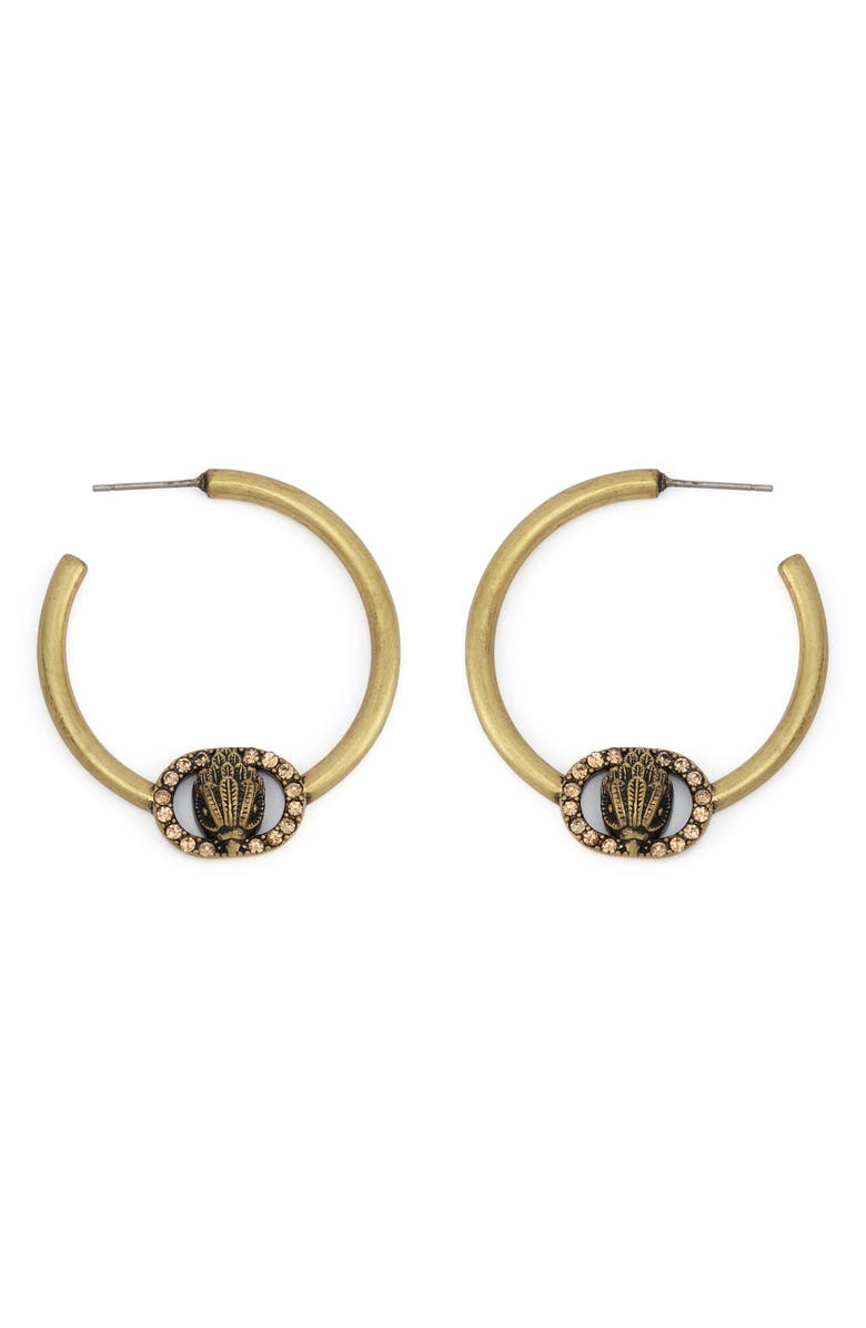 Kurt Geiger London Medium Chelsea Hoop Earrings, Alternate, color, Brass
