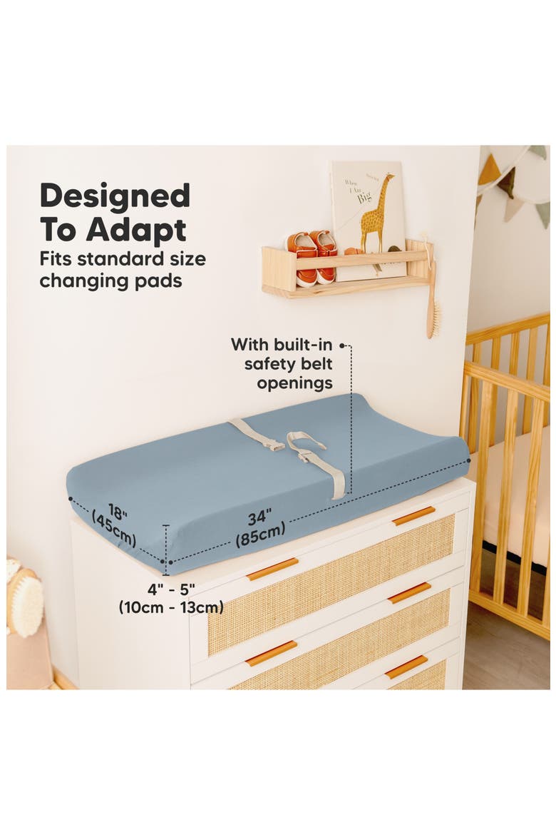 2-Pack Isla Changing Pad Covers, Alternate, color, Steel