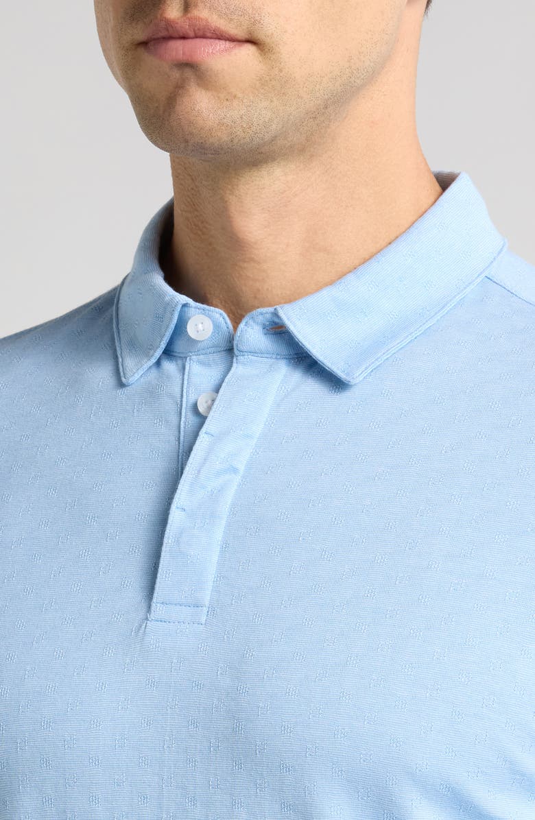Robert Barakett Mirage Geo Jacquard Polo, Alternate, color, Light Blue