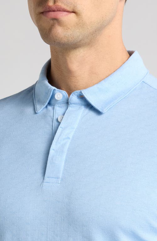 Robert Barakett Mirage Geo Jacquard Polo In Light Blue