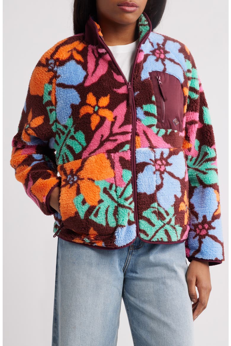 Sun to Sea Polar Fleece Zip Jacket, Alternate, color, MULTI